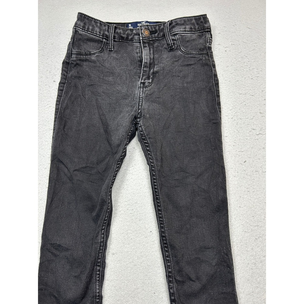 Hollister High-Rise Jean Legging Advanced Stretch Denim Black 1R W25 L28 Womens - Picture 3 of 8